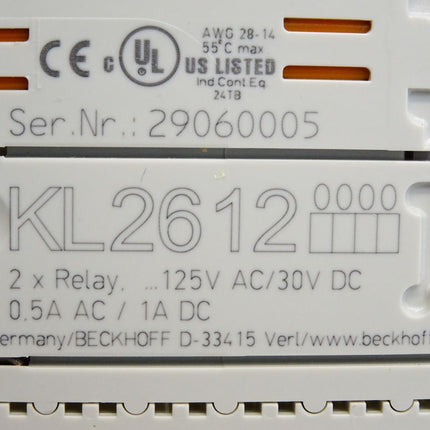 Beckhoff KL2612 Ausgangsklemme