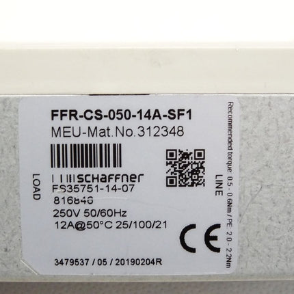 Schaffner Funkentstörfilter FFR-CS-050-14A-SF1 312348 / Neuwertig