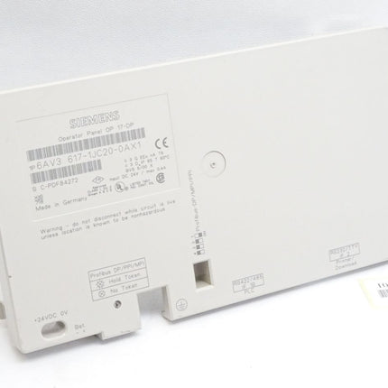 Siemens Backcover Rückschale Panel OP17-DP 6AV3617-1JC20-0AX1 6AV3 617-1JC20-0AX1