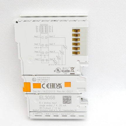 Beckhoff analoge Eingangsklemme EL3058 / Neu OVP