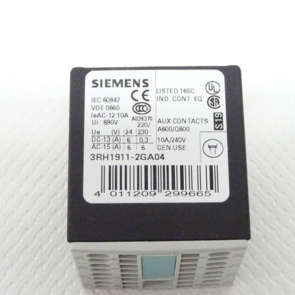 Siemens 3RH11911-2GA04 / 3RH1 1911-2GA04 Hilfsschalterblock