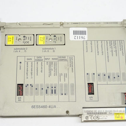 Siemens Simatic S5 6ES5460-4UA13 / 6ES5 460-4UA13 E:03