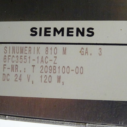 Siemens Sinumerik 810 M 6FC3551-1AC-Z / 6FC 3551-1AC-Z