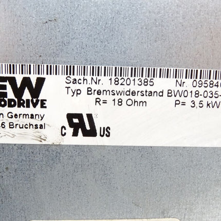 SEW Eurodrive Bremswiderstand BW018-035-T 18201385 18Ohm 3500W