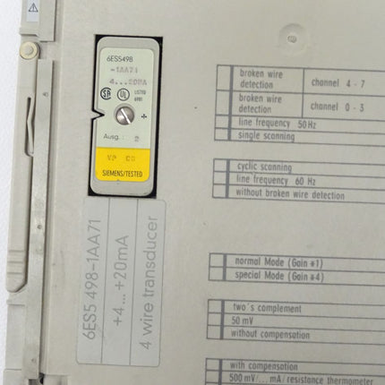 Siemens 6ES5460-4UA12 Simatic S5 6ES5 460-4UA12 E:04