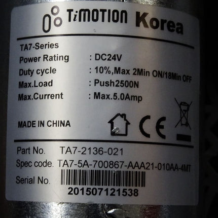 TiMotion TA7-Series TA7-2136-021 TA7-5A-700867-AAA21-010AA-4MT