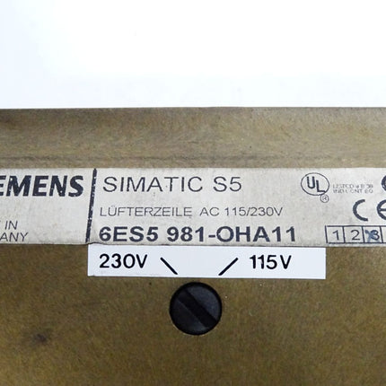 Siemens S5 Lüfterzeile 6ES5981-0HA11 6ES5 981-0HA11