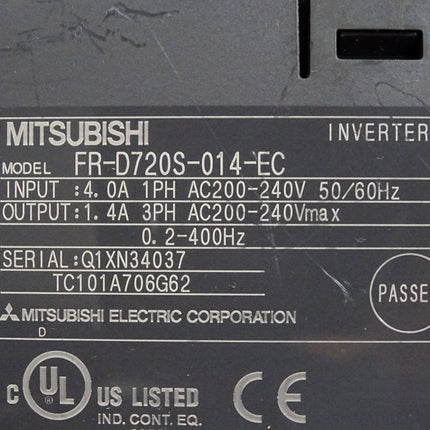 Mitsubishi Inverter FR-D720S-014-EC Umrichter 0.2kW