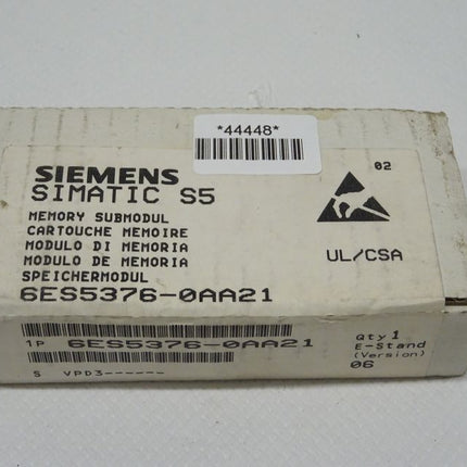 Siemens 6ES5376-0AA21 Eprom 32KB 6ES5 376-0AA21 E:06 Neu-versiegelt