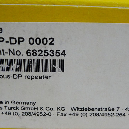 Turck REP-DP 0002 6825354 Profibus-DP repeater / Neu OVP