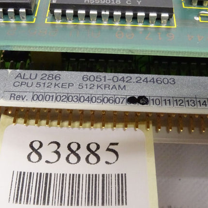 AEG ALU286 6051-042.244603 Rev9 CPU 512KEP 512KRAM