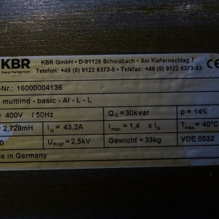 KBR multiind-basic-AI-L-L 400V Filterkreisdrossel 30kvar