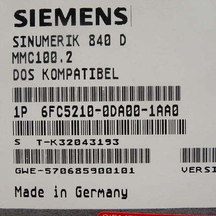 Siemens Sinumerik 840D / 6FC5210-0DA00-1AA0