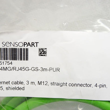 Sensopart Ethernet Kabel 902-51754 CIL4MG/RJ45G-GS-3m-PUR / Neu OVP