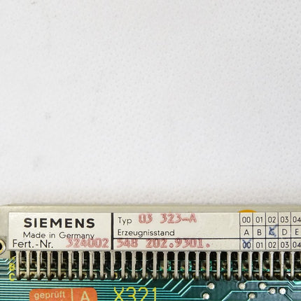 Siemens Sinumerik Platine 03320 / 03323-A 5482029301.00 E:C