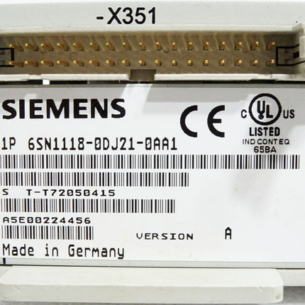 Siemens 6SN1118-0DJ21-0AA1 Simodrive 611 Regelungseinschub - Defekt