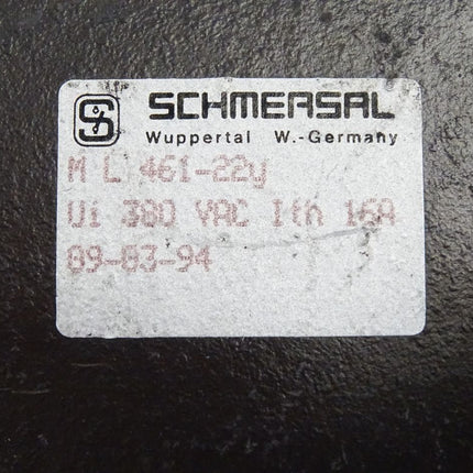 Schmersal Positionsschalter Rollenschwenkhebel M L 461-22y ML461-22y 101059446 / Neu