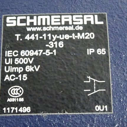 Schmersal Bandschieflaufschalter T.441-11y-ue-t-M20-316 1171496 / Unbenutzt