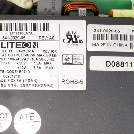 Liteon LIT11100A7A 341-0029-05 PA-2461-1A Power Supply 465W