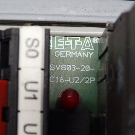 E-T-A SVS03-20, C16-U2/2P Stromverteilungssystem bestückt