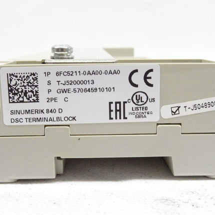 Siemens 6FC5211-0AA00-0AA0 Sinumerik 840D DSC Terminalblock 6FC5 211-0AA00-0AA0 NEU-OVP