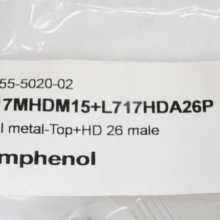 Amphenol Stiftleisten-Set 6355-5020-02 L17MHDM15+L717HDA26P / Neu OVP