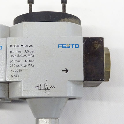 Festo 162654 + 170685 + 172959 LFMA-D-MIDI-A / FRM-D-MIDI / HEE-D-MIDI-24