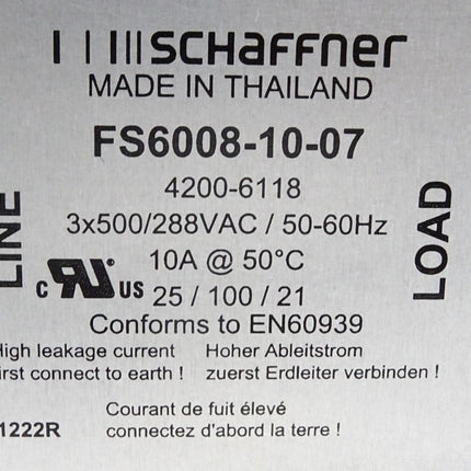 Schaffner Line Filter FS6008-10-07