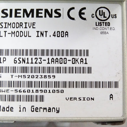 Siemens Simodrive LT-Modul INT.400A 6SN1123-1AA00-0KA1 Version A