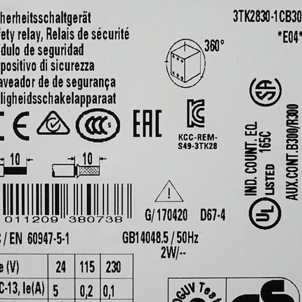 Siemens Sicherheitsschaltgerät 3TK2830-1CB30