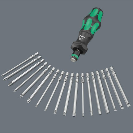 Wera 05057483001 Kompakt Turbo Imperial 1 Bit-Set 15teilig 1/4"