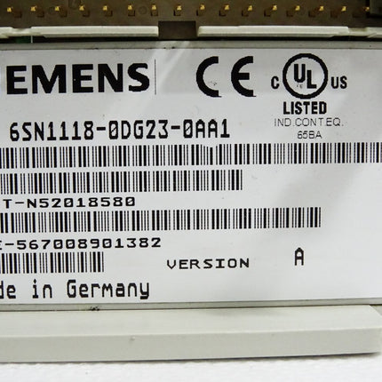 Siemens 6SN1118-0DG23-0AA1 Version A Simodrive 611-D Regelungseinschub