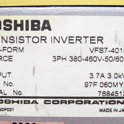 Toshiba Transistor Inverter VFS7-4015P VF-S7 400V 1.5kW