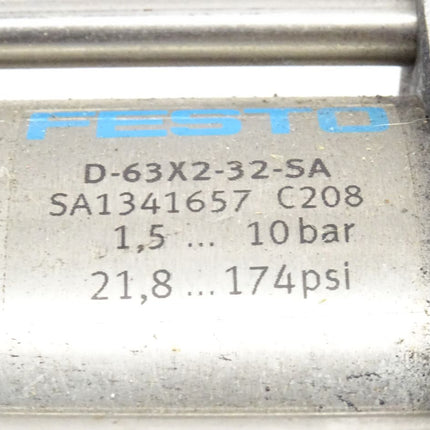 Festo SA1341657 Zylinder D-63X2-32-SA / 1,5...10bar / 21,8...174psi