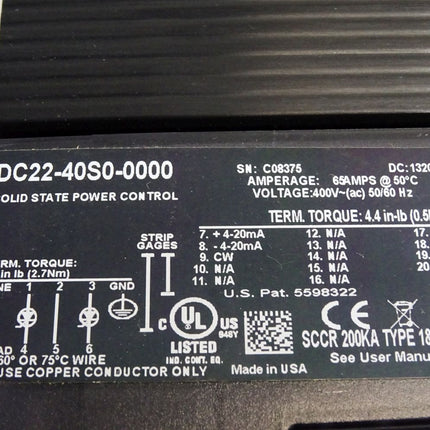 Watlow DIN-A-MITE power controller DC22-40S0-0000 + Lüfter 3115FS-23T-B30