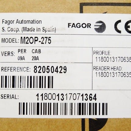 Fagor M2OP-275 82050429 M2-Series Linear Scale / Neu OVP versiegelt