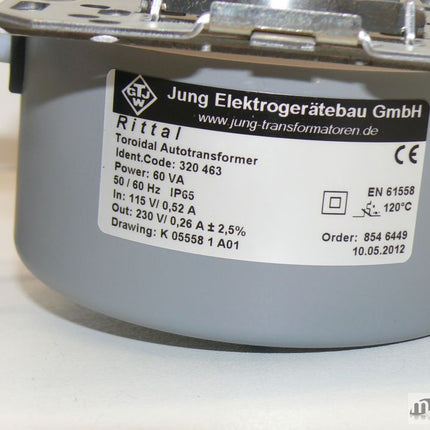 NEU-OVP Rittal  Toroidal Autotransformer 320463 Jung Elektrogerätebau