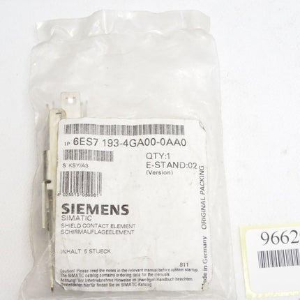 Siemens 6ES7193-4GA00-0AA0 6ES7 193-4GA00-0AA0 Inhalt:5 Stück Neu OVP