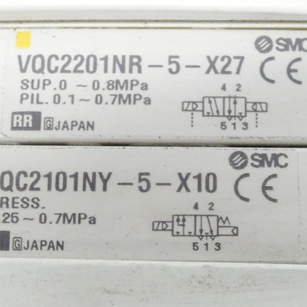 SMC Bus Modul EX245-SPR1-X165 + EX245-DX1-X36 + VQC2201NR-5-X27 + VQC2101NY-5-X10