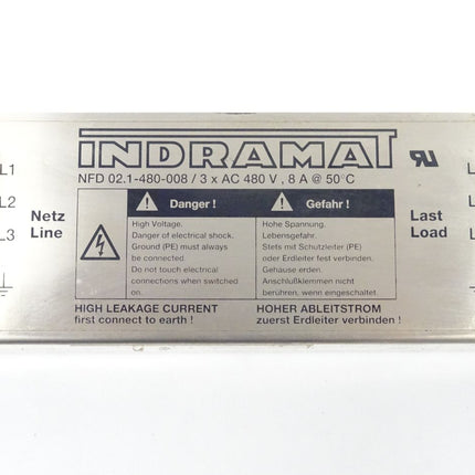 INDRAMAT Power Line Filter NFD02.1-480-008 / 270157-07193 / NFD 02.1-480-008 x AC 480 V 8A