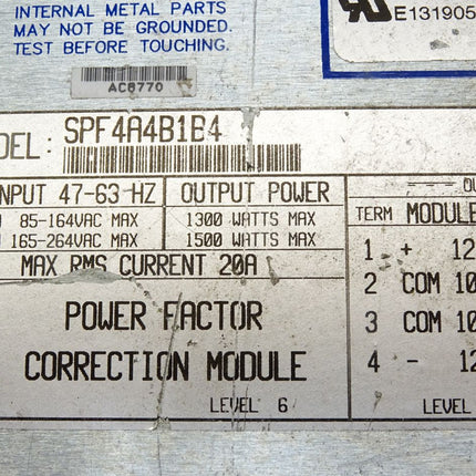 Power One SPF4A4B1B4 Power Supply 1300/1500W