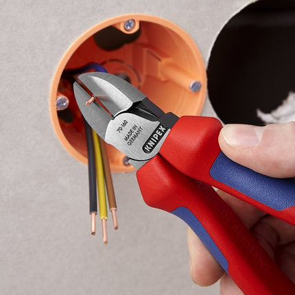 Knipex 70 02 160 Seitenschneider Kopf poliert Griffe mit Mehrkomponenten-Hüllen 7002160