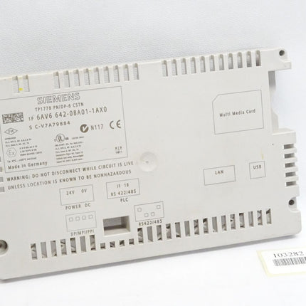 Siemens Backcover Rückschale Panel TP177B PN/DP-6 CSTN 6AV6642-0BA01-1AX0 6AV6 642-0BA01-1AX0