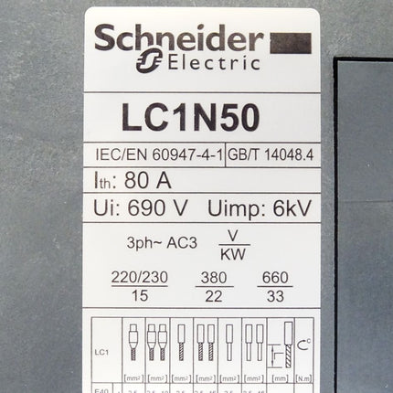 Schneider Electric Leistungsschalter EasyPact LC1N50 80A 690V / Neu