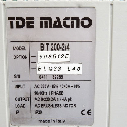 TDE Macno BIT-200-2/4 -508512E -BLQ33 L40