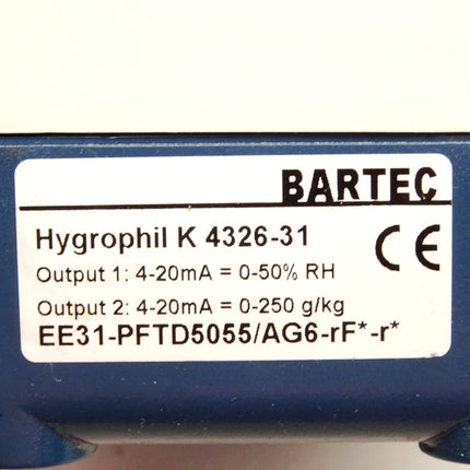 Bartec Hygrophil K 221051 K4326-31 Humidity and Temeprature Transmitter