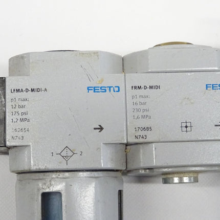 Festo 162654 + 170685 + 172959 LFMA-D-MIDI-A / FRM-D-MIDI / HEE-D-MIDI-24