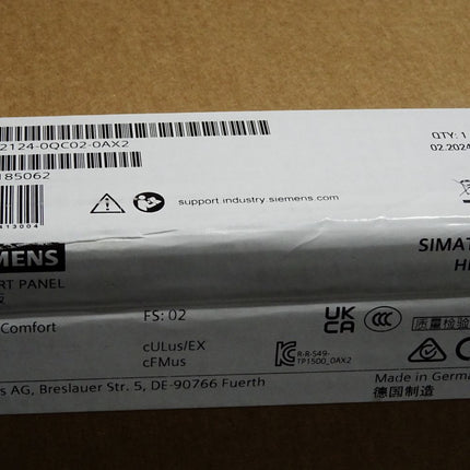 Siemens TP1500 Comfort Panel 6AV2124-0QC02-0AX2 6AV2 124-0QC02-0AX2 / Neu OVP versiegelt