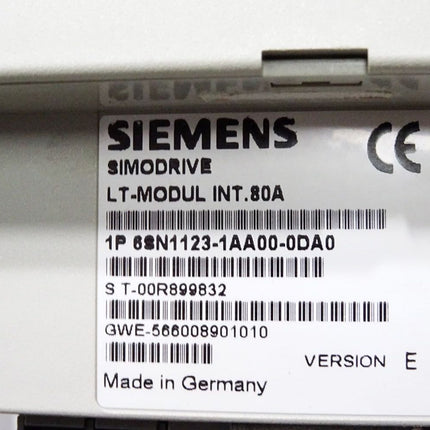 Siemens Simodrive LT-Modul INT.80A 6SN1123-1AA00-0DA0 Version E / Erneuert