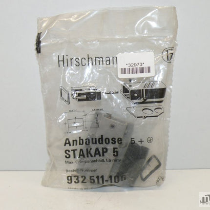 NEU/OVP Hirschmann 932511-106 Anbaudose STAKAP 5